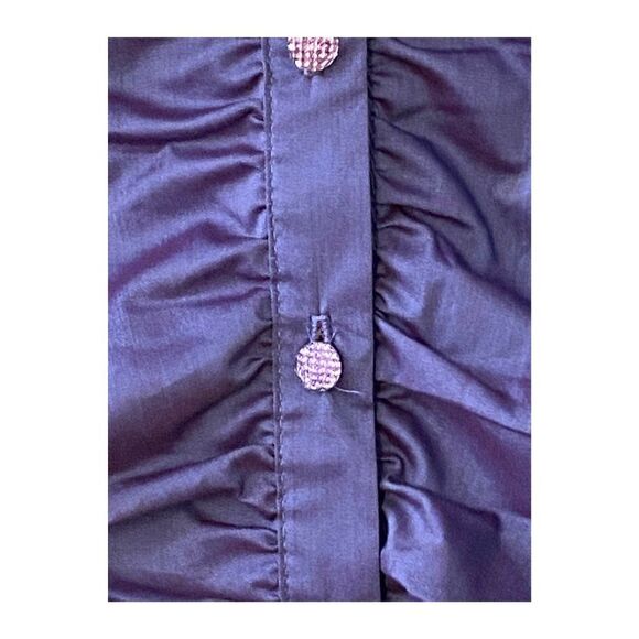 7th Ave Design Button Down Shirred Dress Shirt XS - Picture 4 of 6